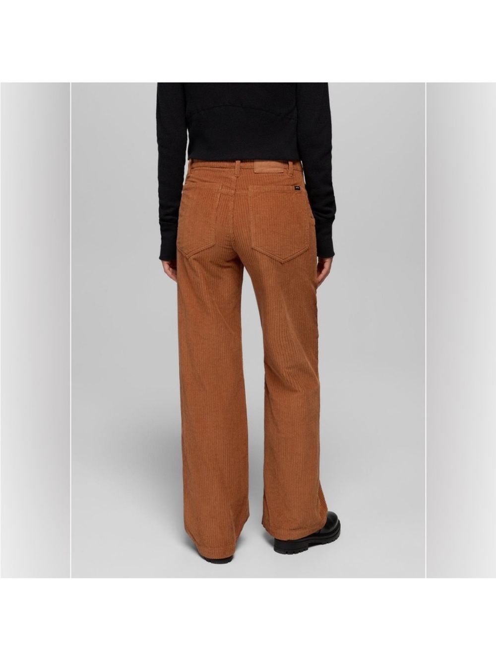 Prana Wide-Leg Corduroy in Rust Brown